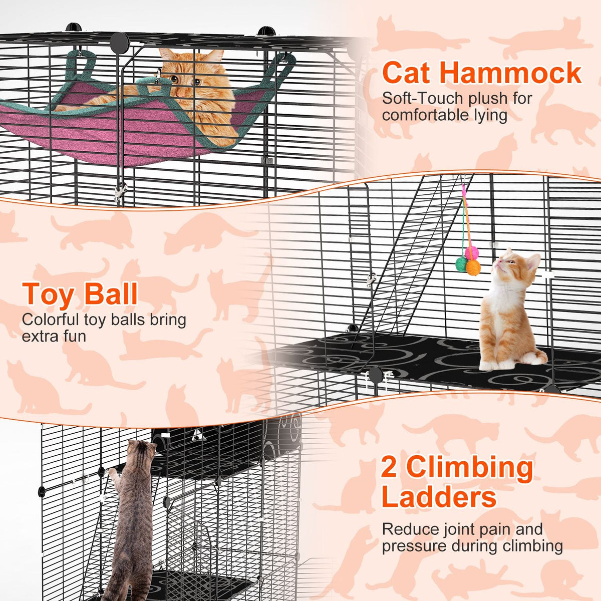 3-Tier Cat & Small Pet Play Enclosure