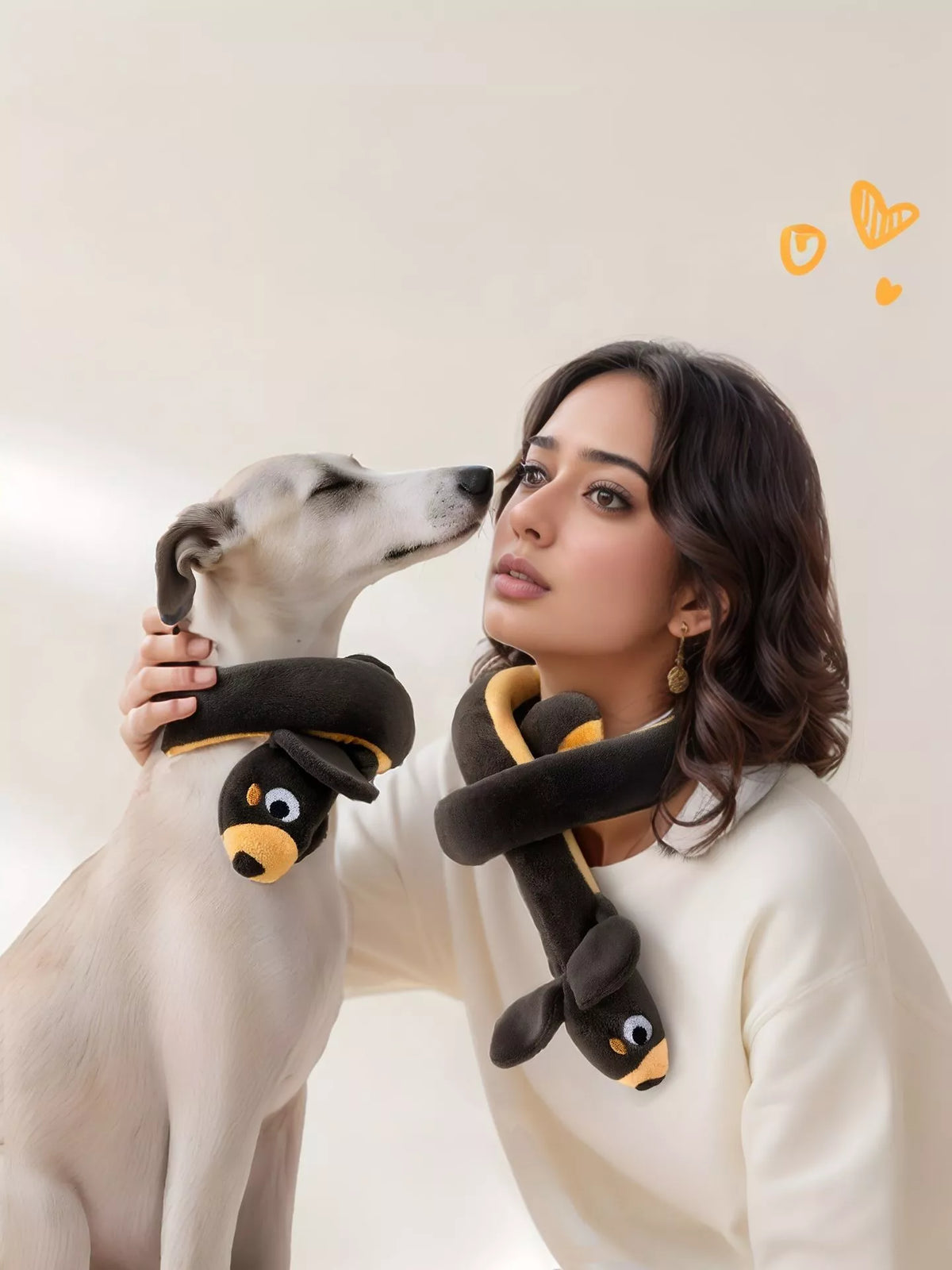 Long Squeaky Plush Dog Toy