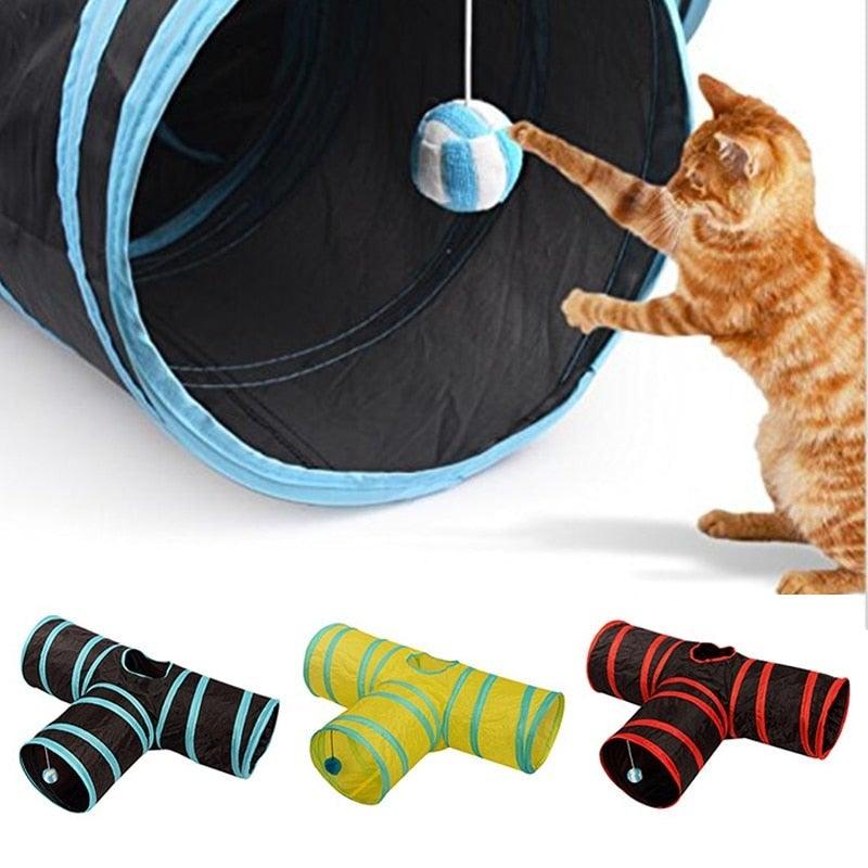 Foldable Interactive Cat Tunnel & Play Tube