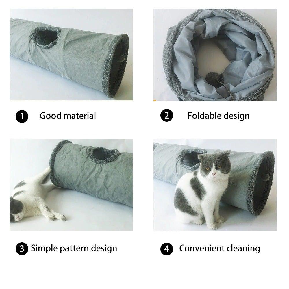 Foldable Interactive Cat Tunnel & Play Tube