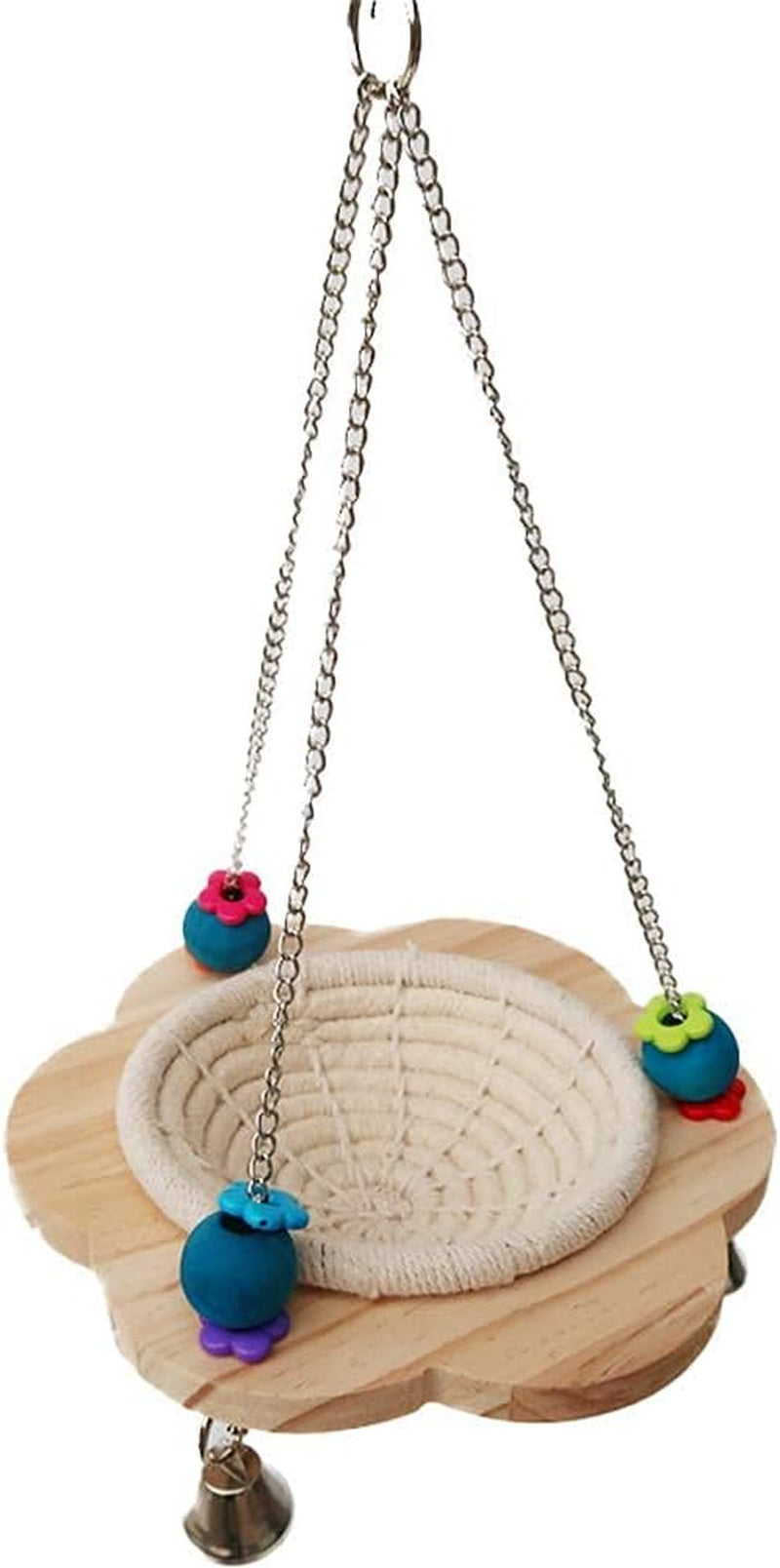 Cozy Bird Nest Swing with Bells