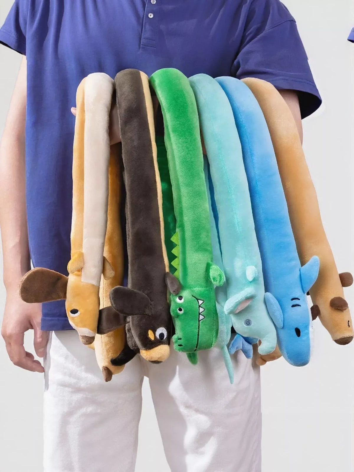 Long Squeaky Plush Dog Toy