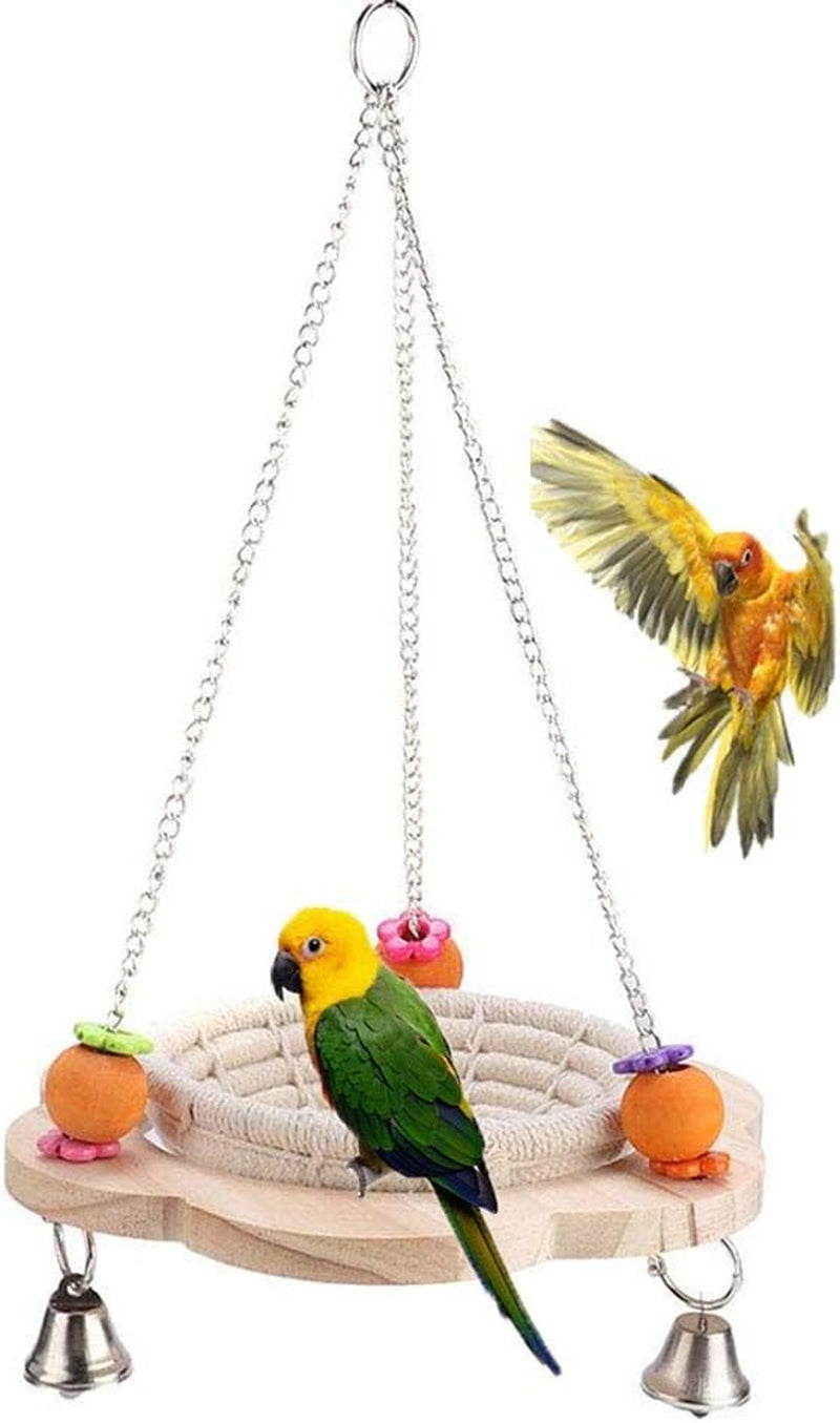 Cozy Bird Nest Swing with Bells