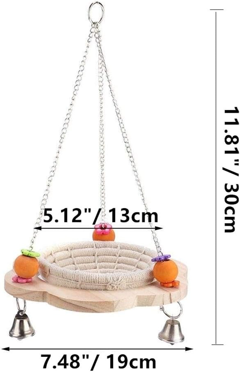 Cozy Bird Nest Swing with Bells