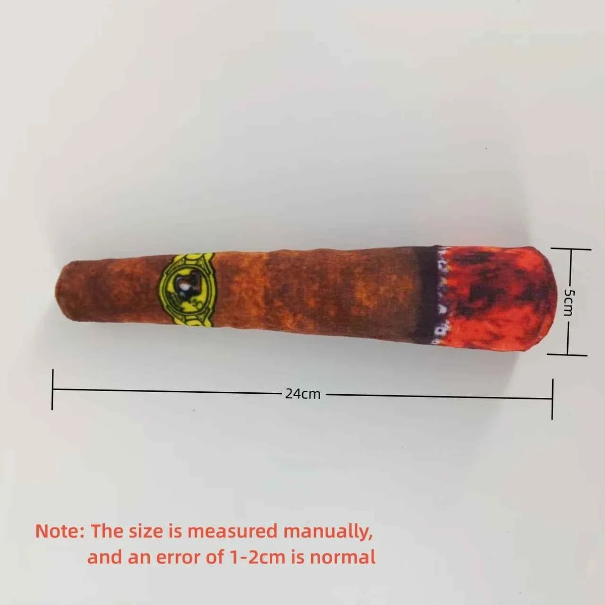 Funny Plush Cigar Dog Toy with Squeaker