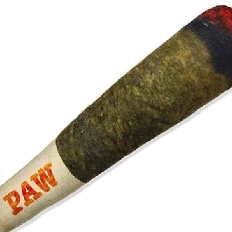 Funny Plush Cigar Dog Toy with Squeaker
