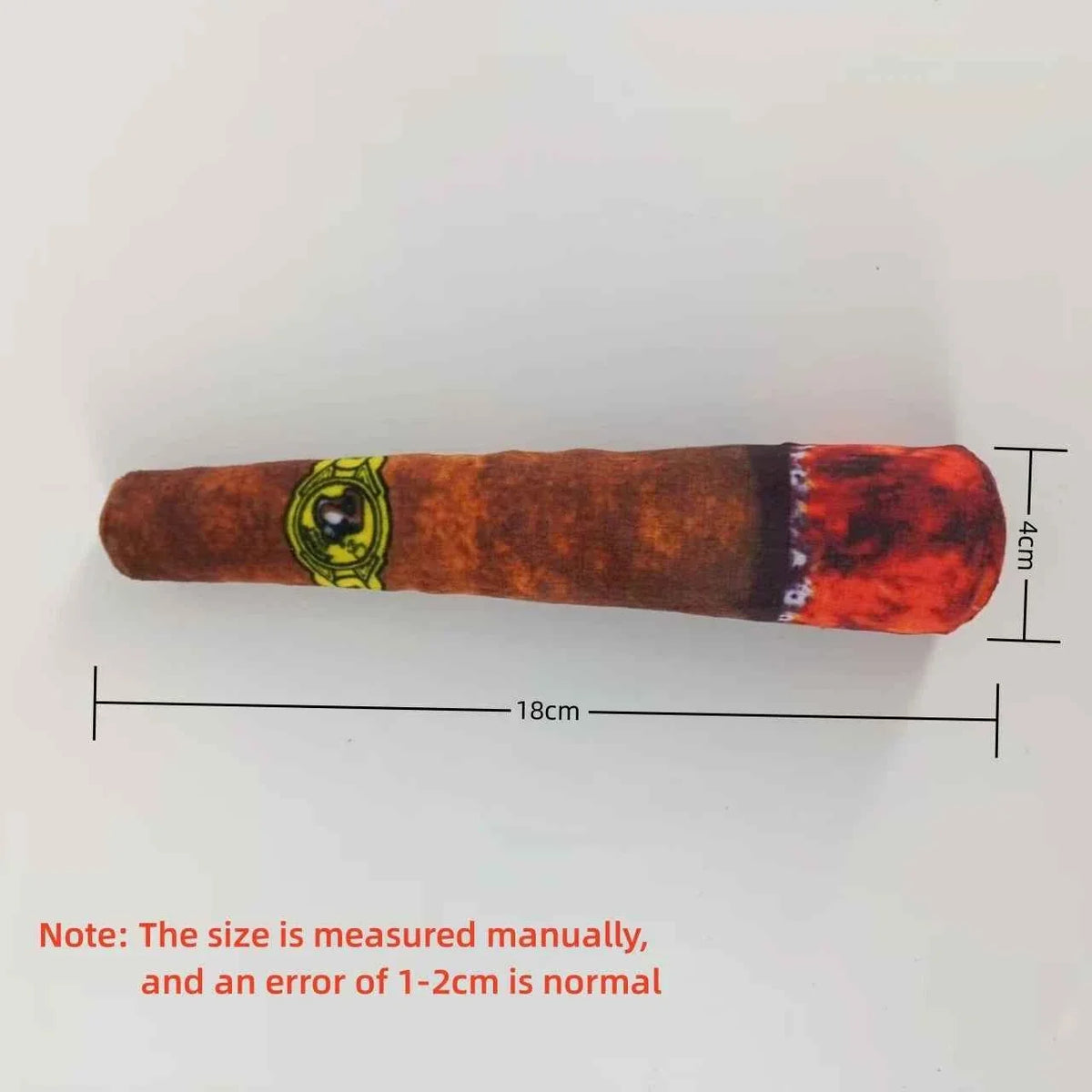 Funny Plush Cigar Dog Toy with Squeaker