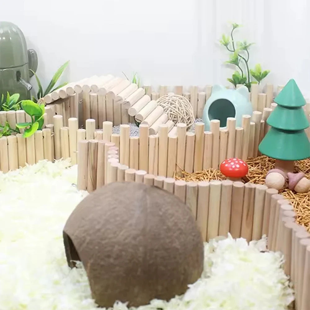 Bendable Wooden Bridge for Hamsters & Small Pets