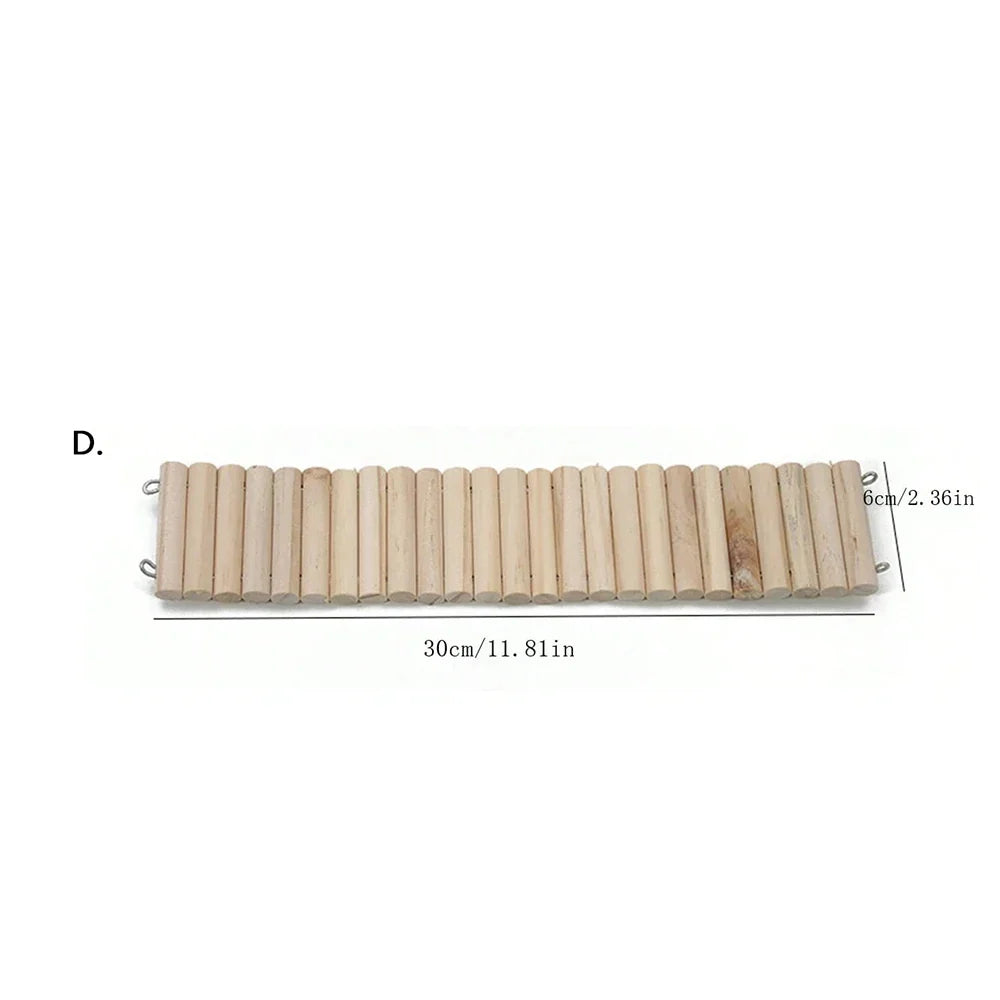Bendable Wooden Bridge for Hamsters & Small Pets