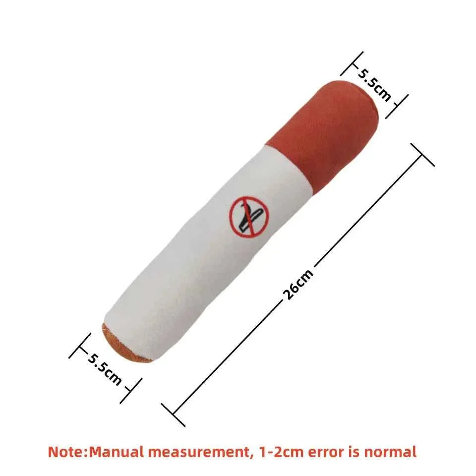 Funny Plush Cigar Dog Toy with Squeaker
