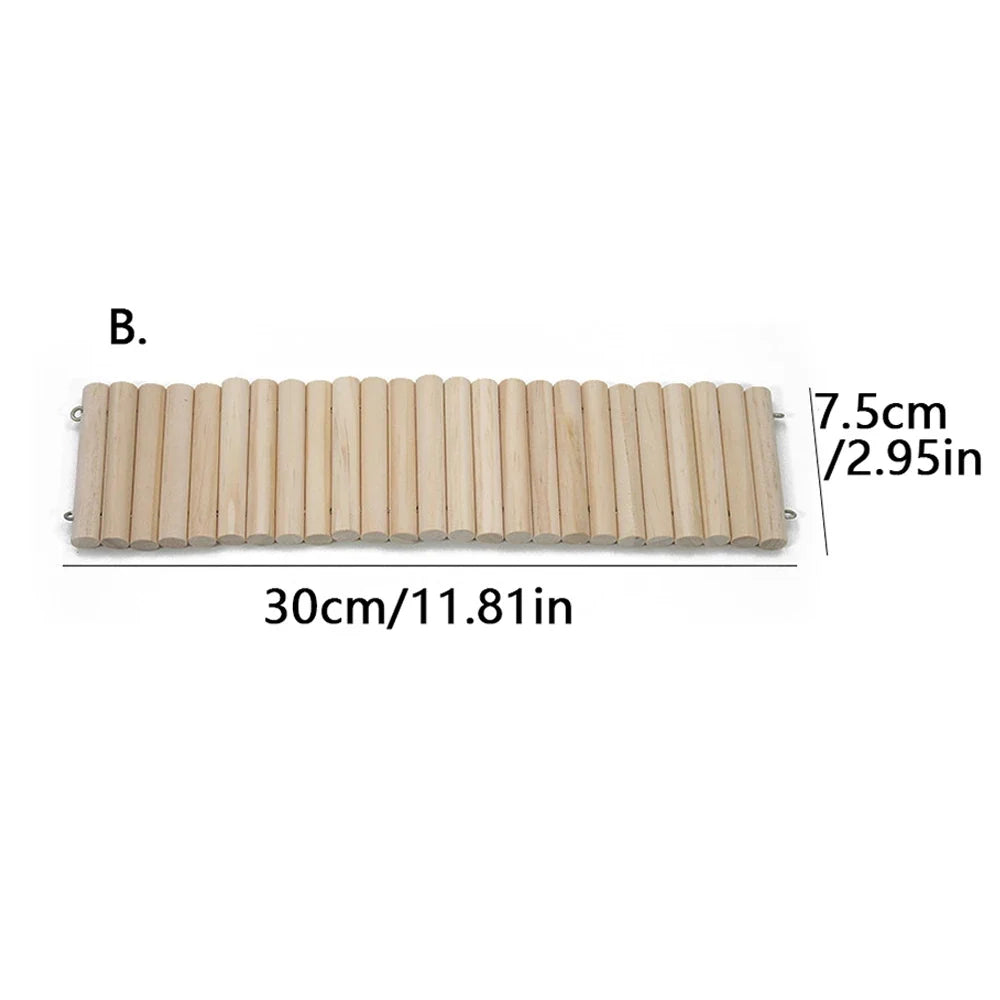 Bendable Wooden Bridge for Hamsters & Small Pets