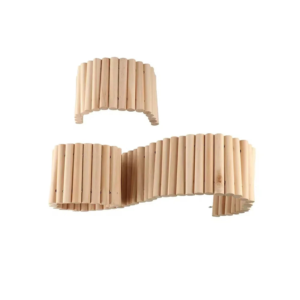 Bendable Wooden Bridge for Hamsters & Small Pets