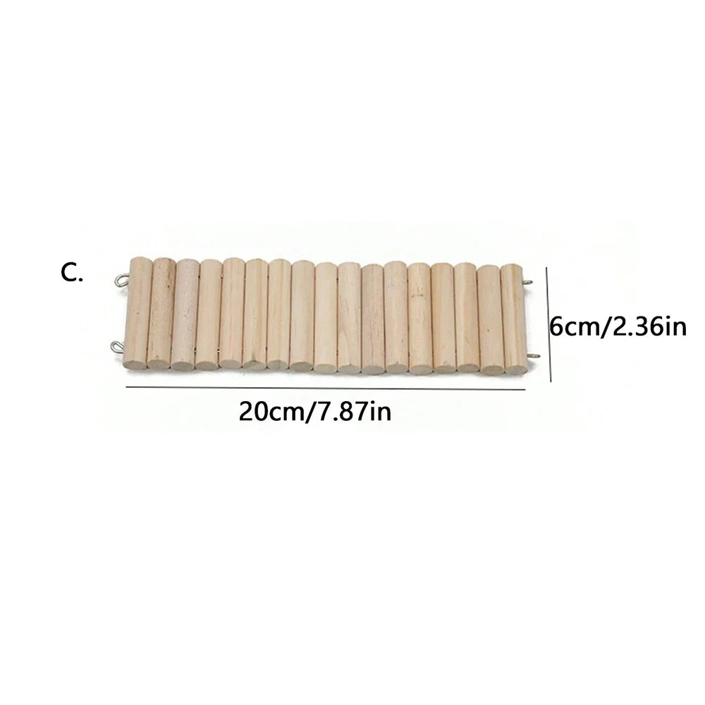 Bendable Wooden Bridge for Hamsters & Small Pets