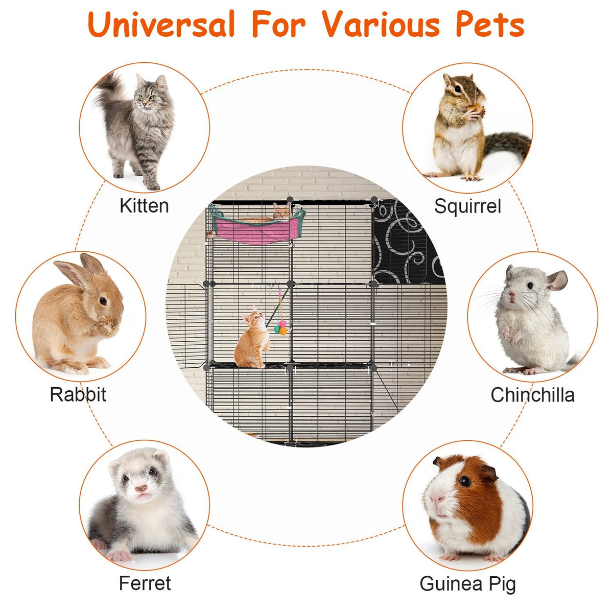 3-Tier Cat & Small Pet Play Enclosure