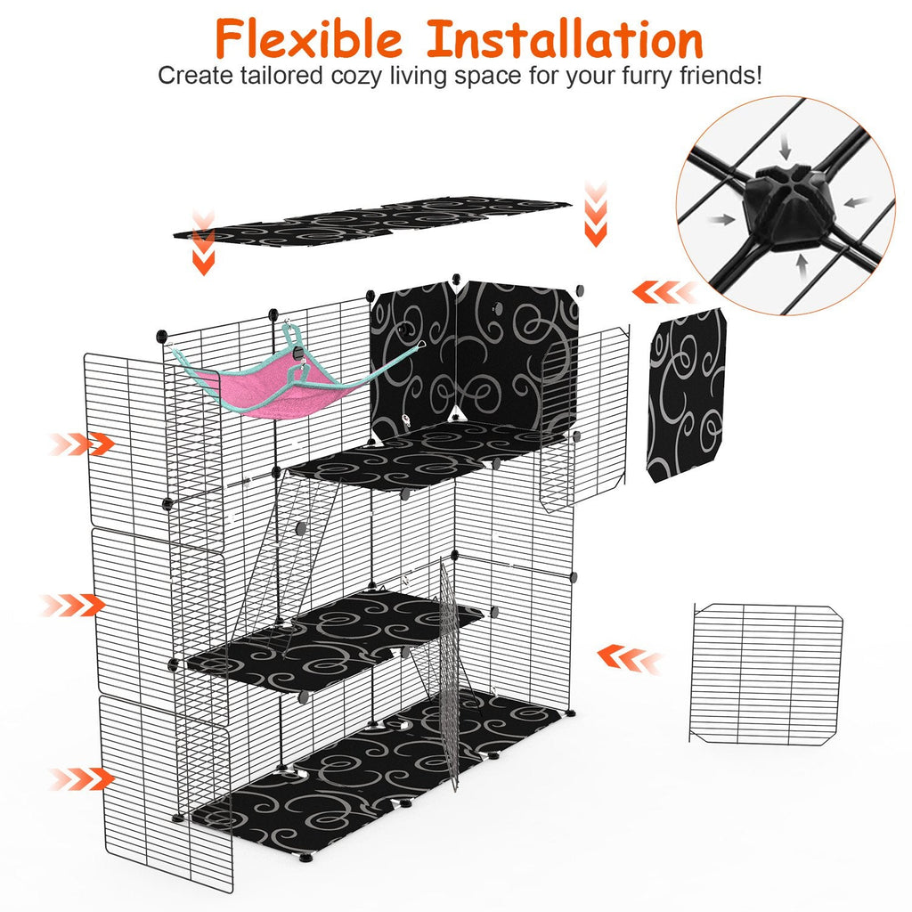 3-Tier Cat & Small Pet Play Enclosure