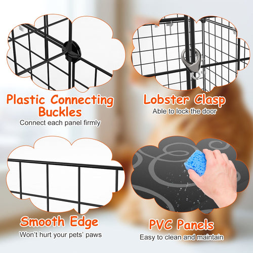 2-Tier Indoor Cat & Small Pet Playpen with Ladder