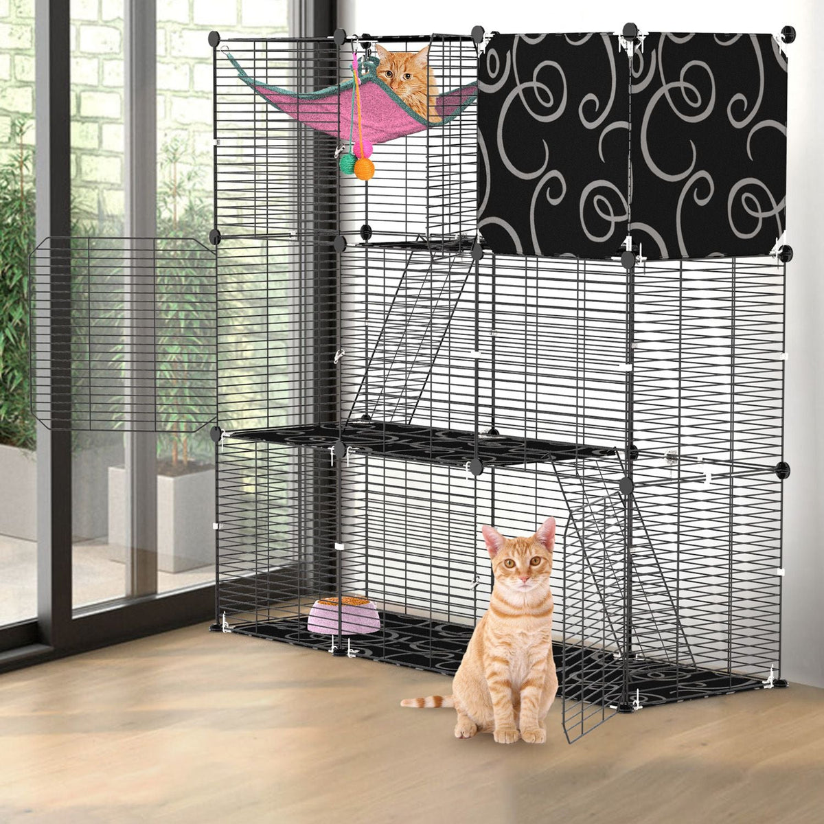 3-Tier Cat & Small Pet Play Enclosure
