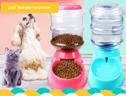 Automatic Pet Feeder & Water Bowl for Dogs & Cats