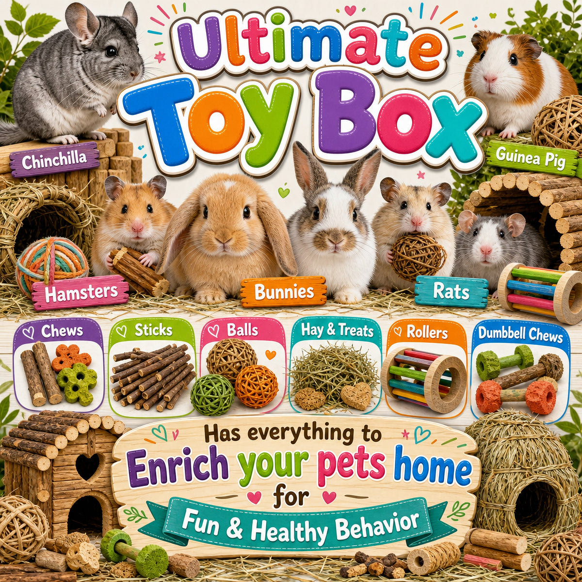Ultimate Rat & Small Pet Toy & Chew Box